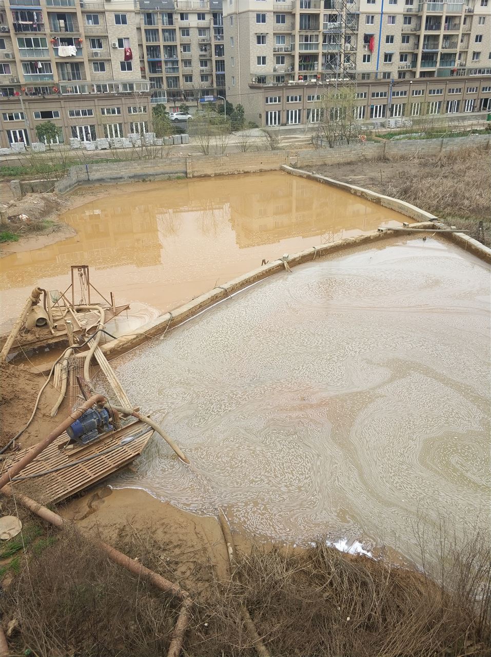 轮台沉淀池淤泥清理-厂区废水池淤泥清淤
